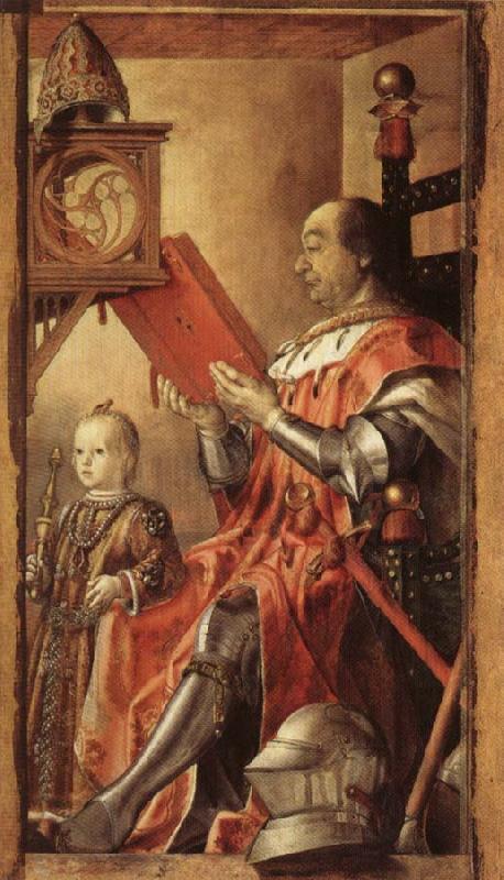 BERRUGUETE, Pedro Federico da Motefeltro,Duke of Urbino,with His Son Guidobaldo Sweden oil painting art
